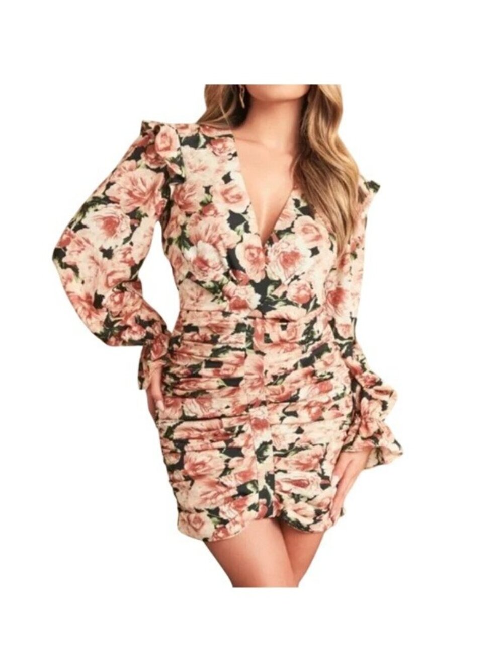 NEW Lavish Alice Mini Dress 90s Floral Fairy Whimsical Romance Pink Womens 0